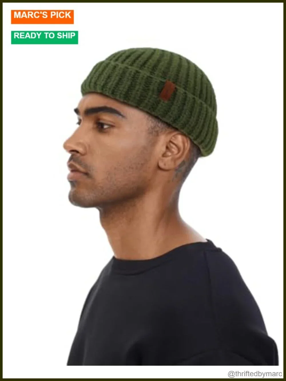 Chunky Ribbed Knit Fisherman Beanie Skull Cap for Men - Solid Fall Winter Hat